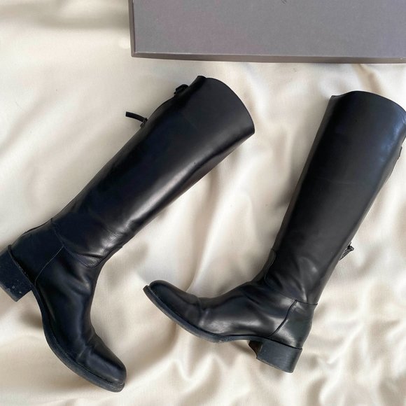 Sartore Black Riding Boots, size 39.5 (fits size 10) - Picture 2 of 13